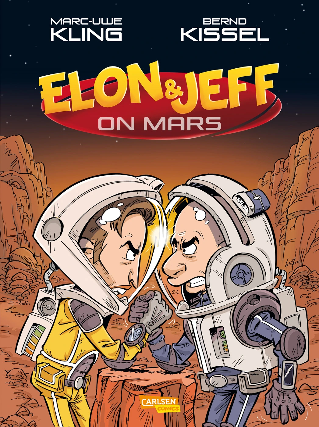 Elon und Jeff on Mars comic cover