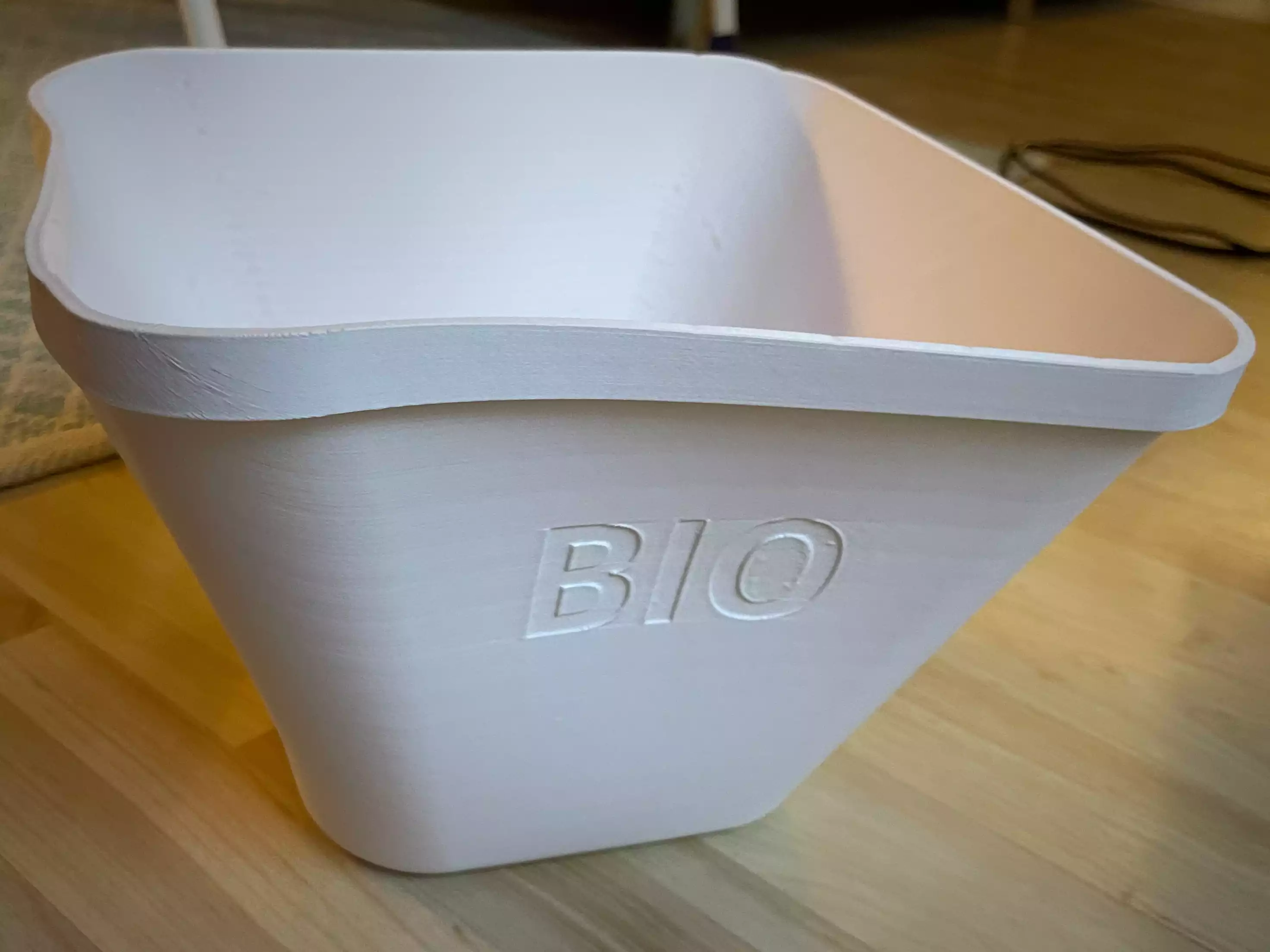 Deformed bin after a visit at the dishwasher