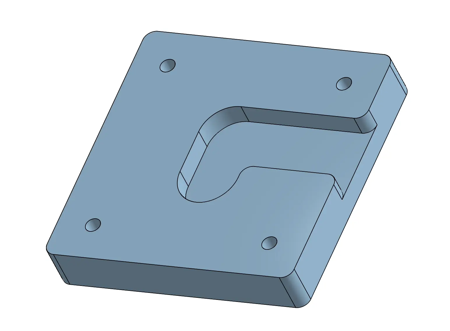 CAD drawing of my wallbar mount.